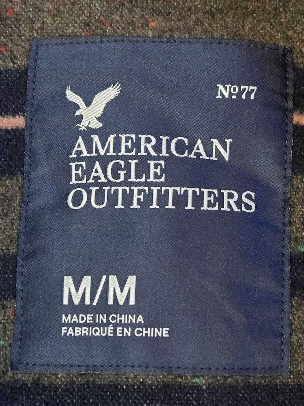 American Eagle Outfitters Blue Denim Jacket with Brown Corduroy Collar - Picture 6 of 16